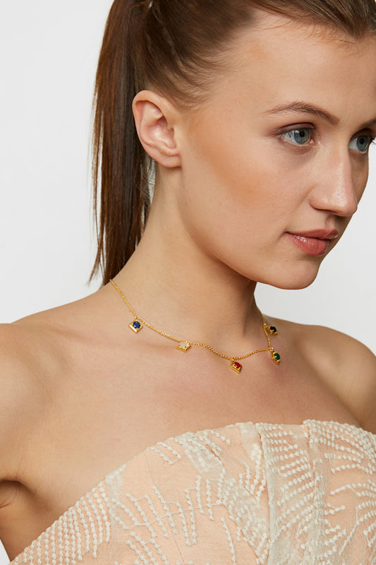 the royal affair statement coloured necklace