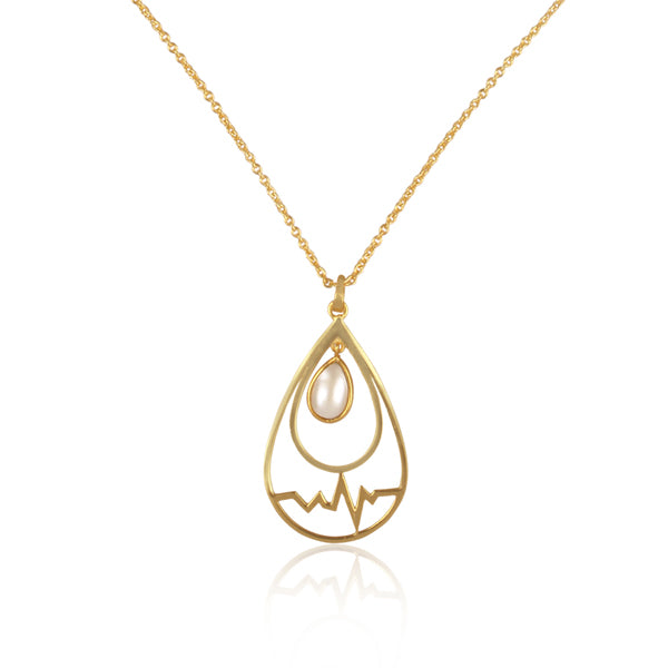 charming beauty oval pearl necklace