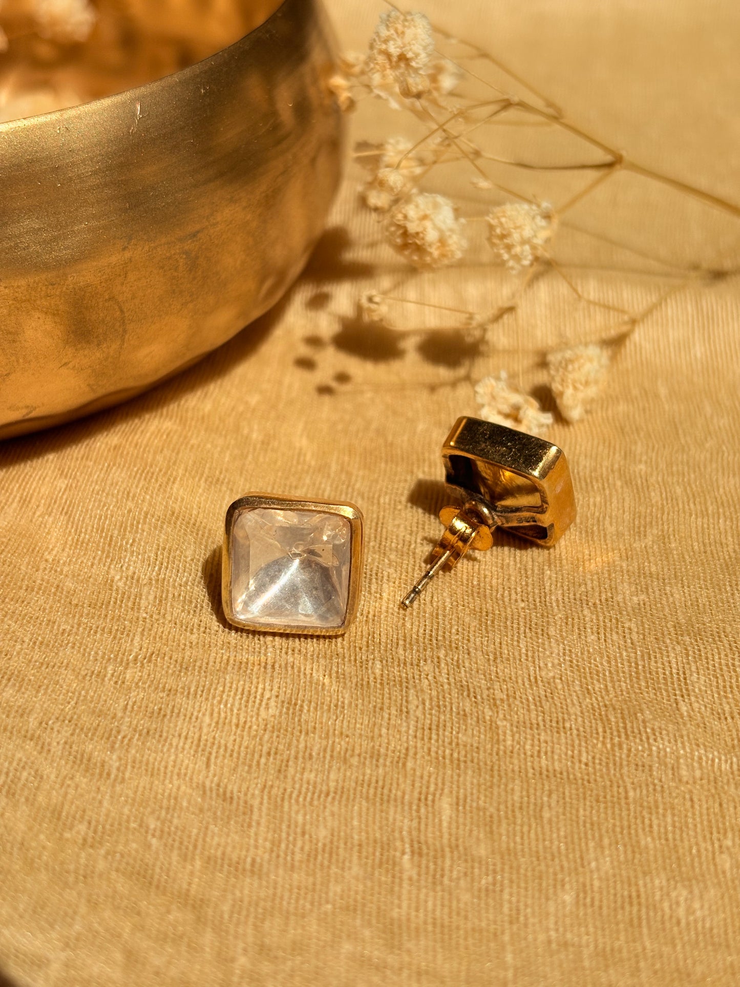 Timeless Kundan Square Studs