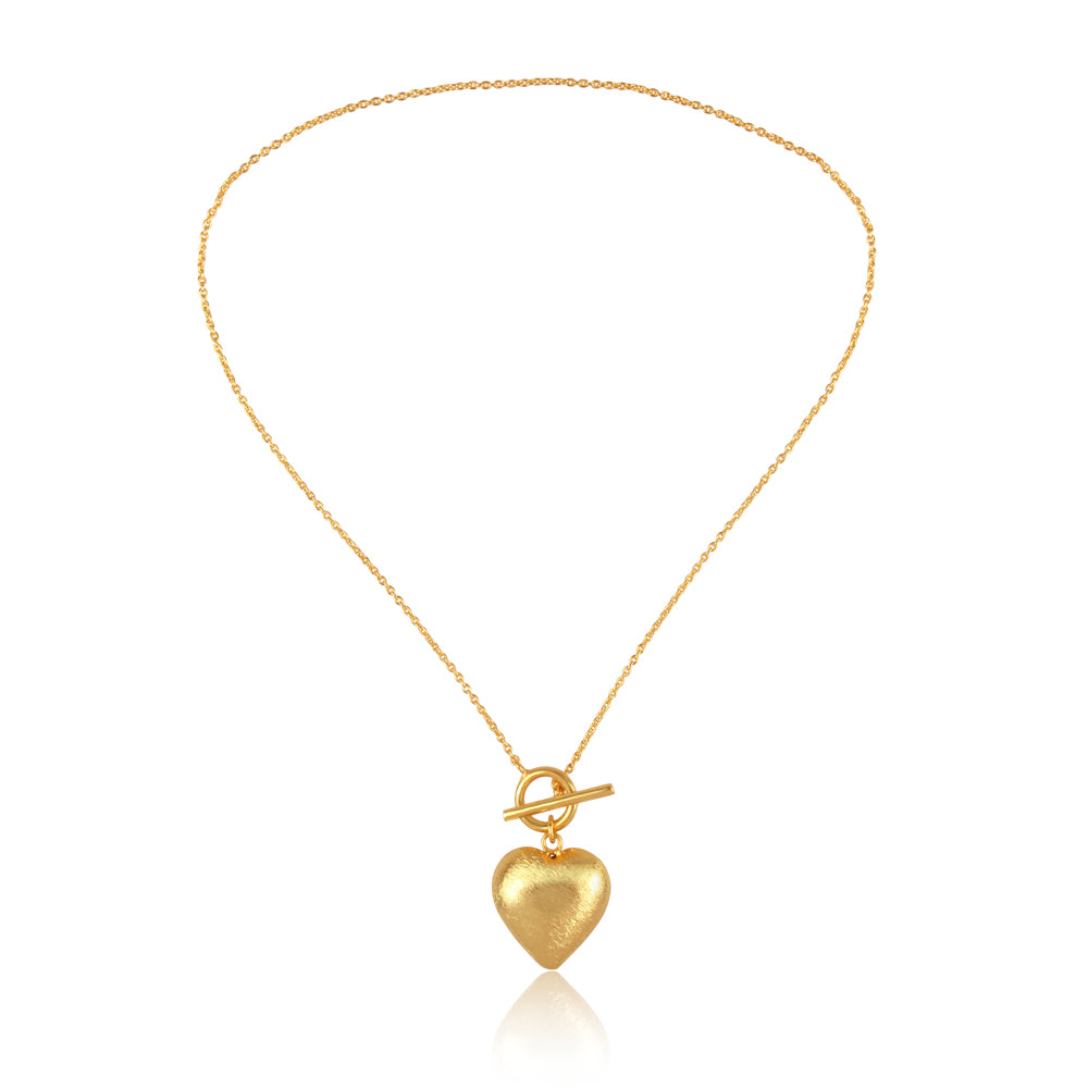 my locked up heart golden necklace