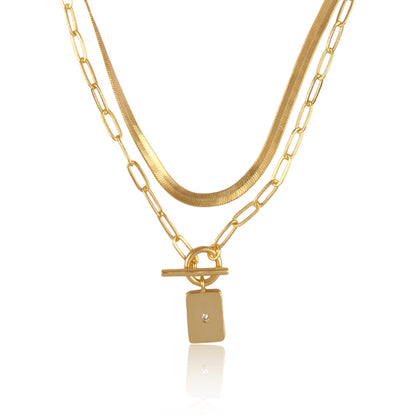 Self love golden layered necklace