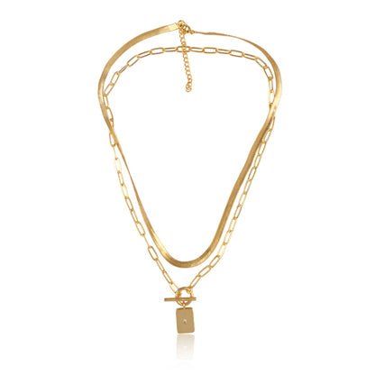 Self love golden layered necklace