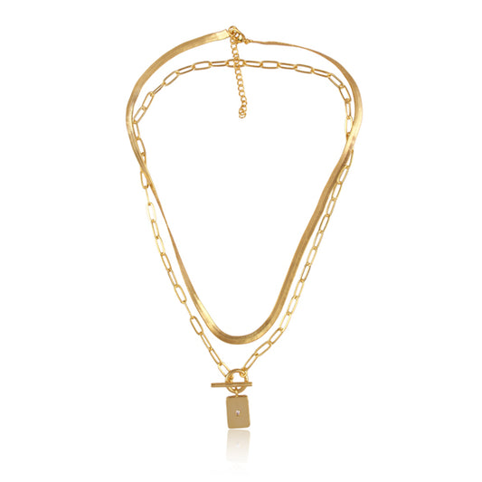 Self love golden layered necklace