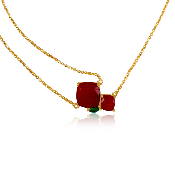 the enamelled artwork ruby necklace