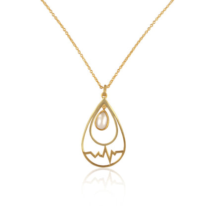 charming beauty oval pearl necklace