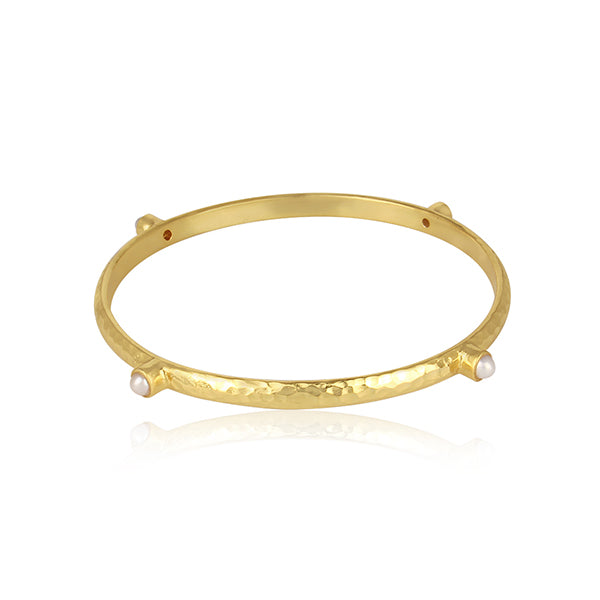 the pearl princess golden bangle