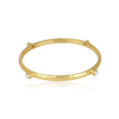 the pearl princess golden bangle