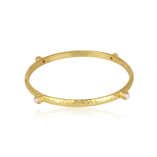 the pearl princess golden bangle