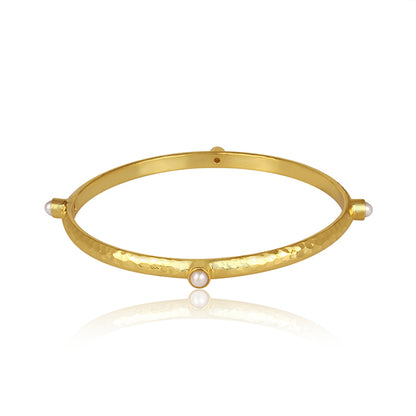 the pearl princess golden bangle