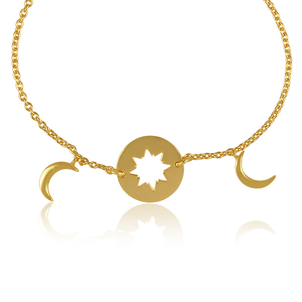 the elegance of night sky golden bracelet
