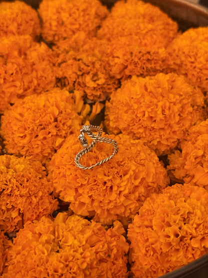 Sterling silver ghungroo charm band
