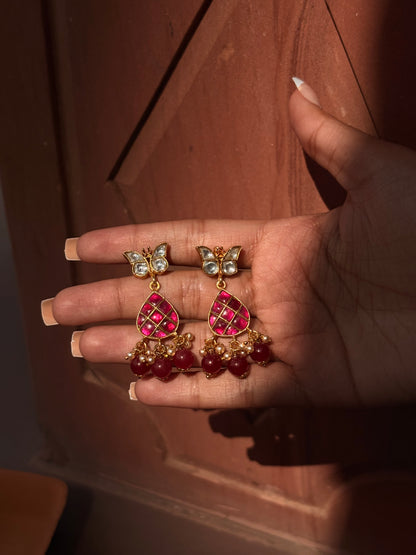 Morni Gulabi Lotus Earrings