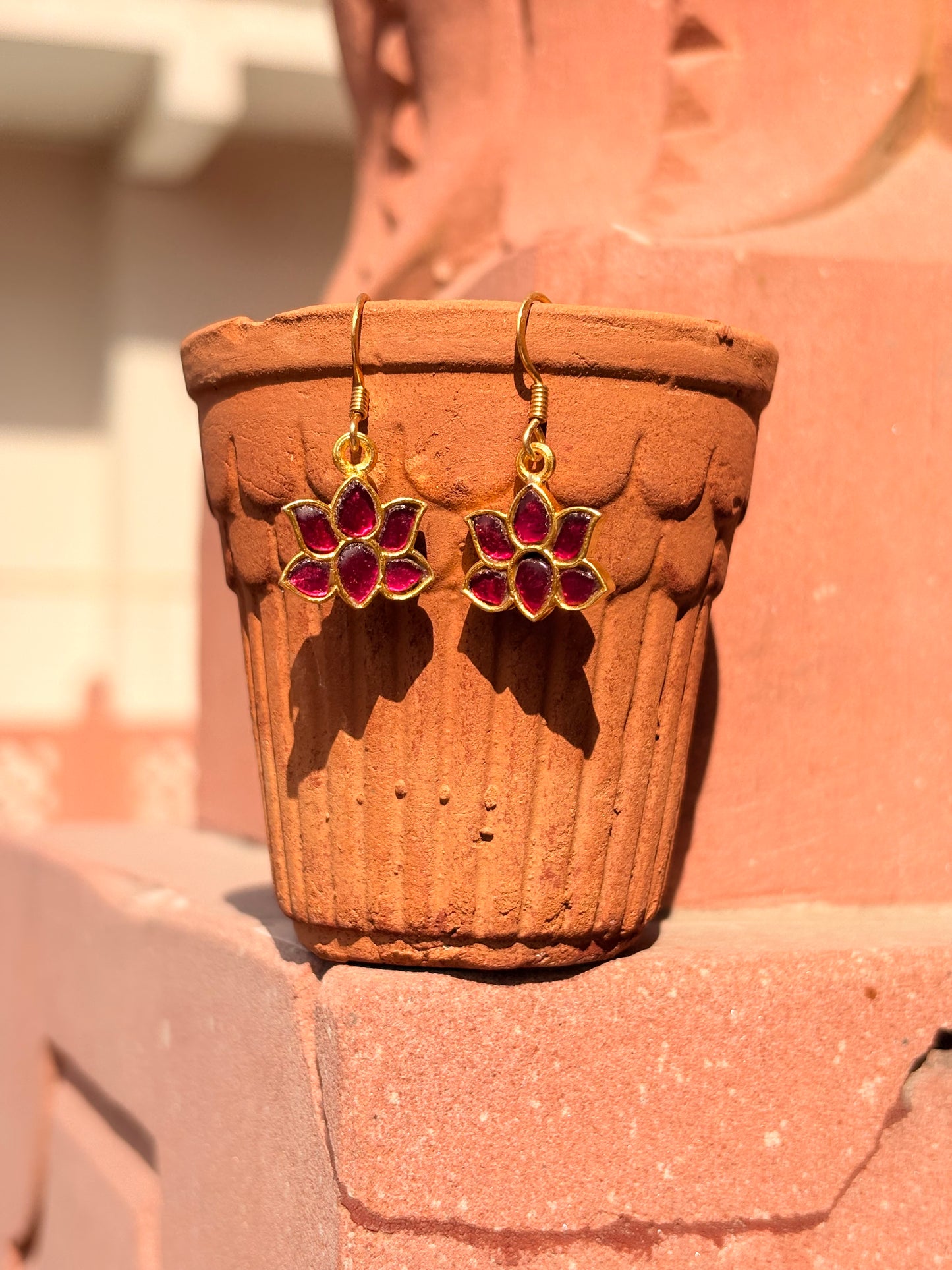 Royal Lotus 92.5 Silver Earrings