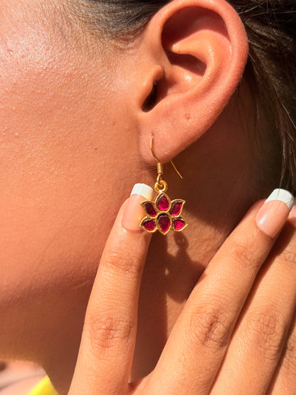 Royal Lotus 92.5 Silver Earrings
