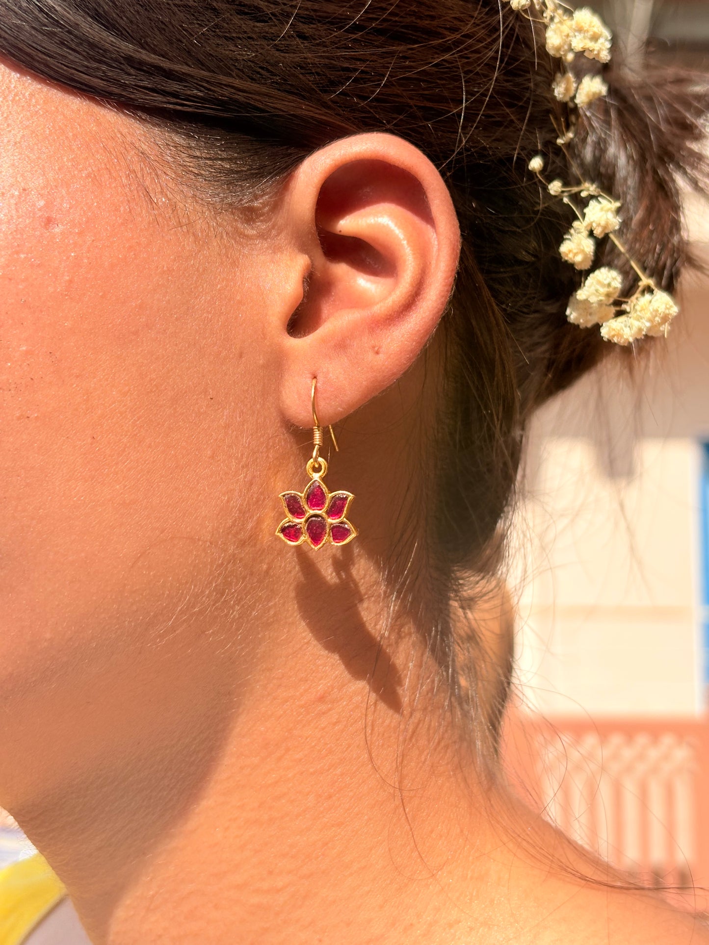 Royal Lotus 92.5 Silver Earrings
