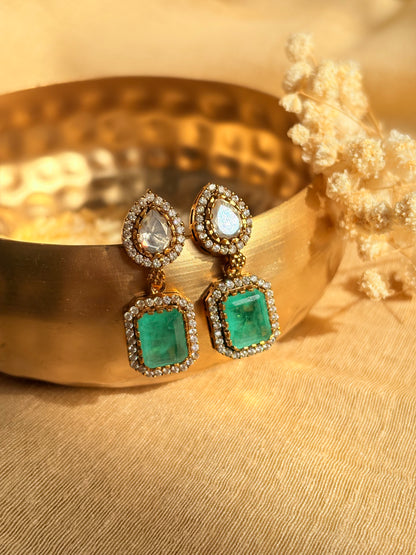 Victorian Emerald Statement Earrings