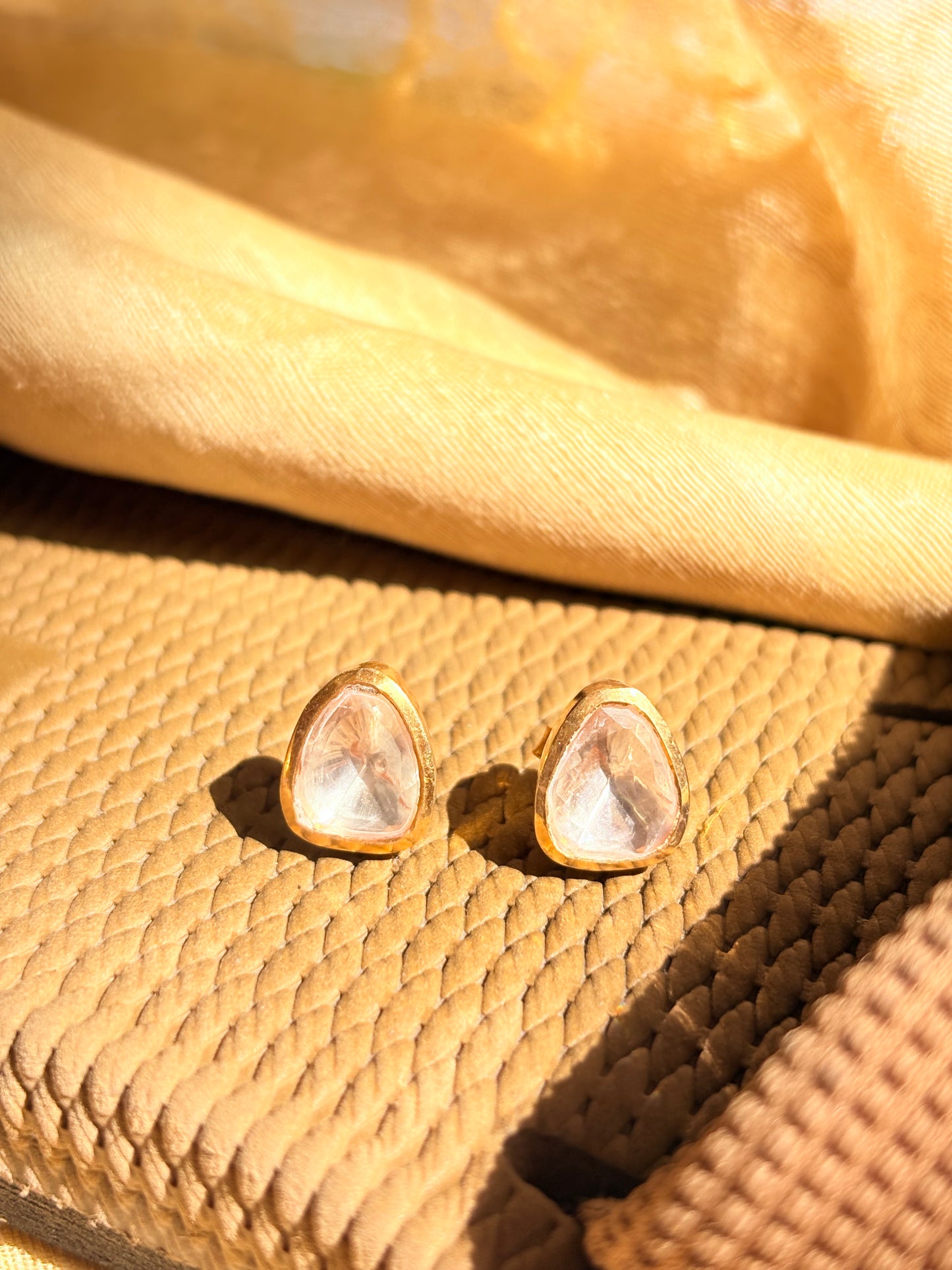 Classic Kundan Silver Studs