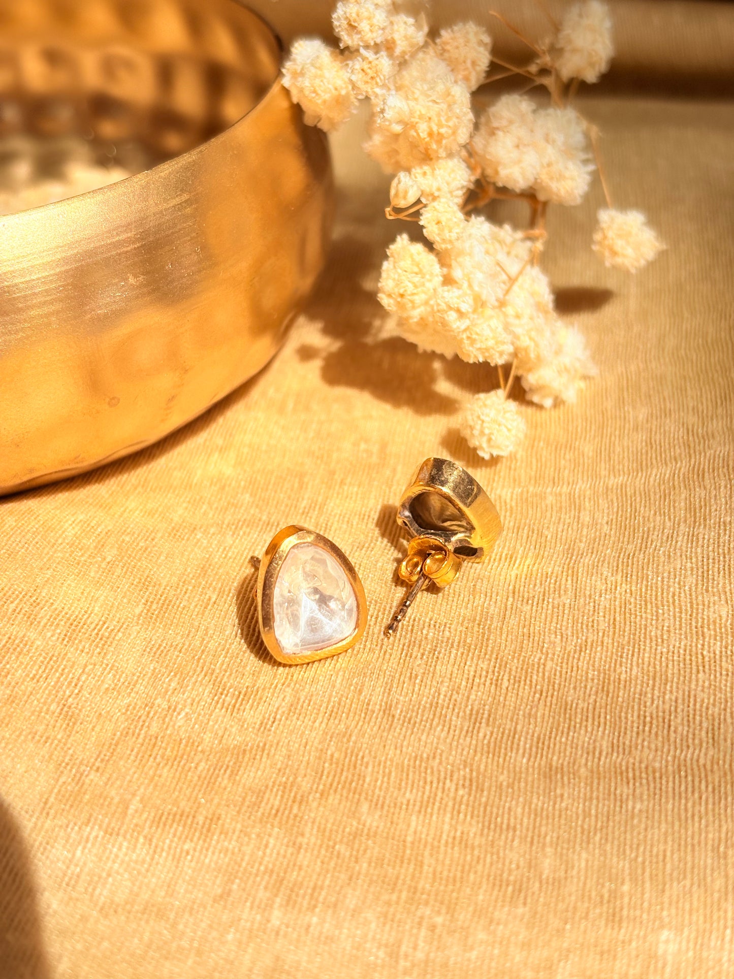 Classic Kundan Silver Studs