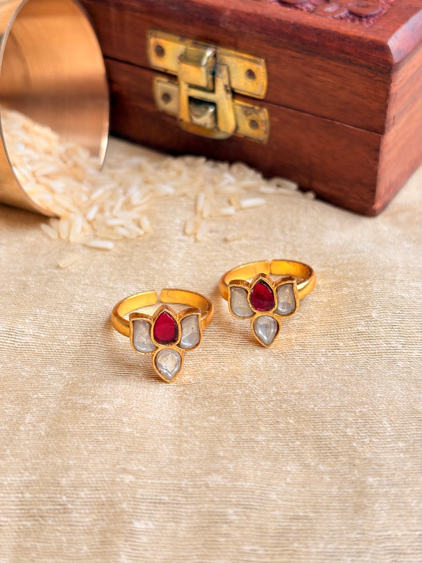 Princess Kundan Toe Rings