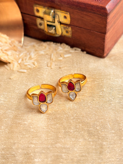 Princess Kundan Toe Rings