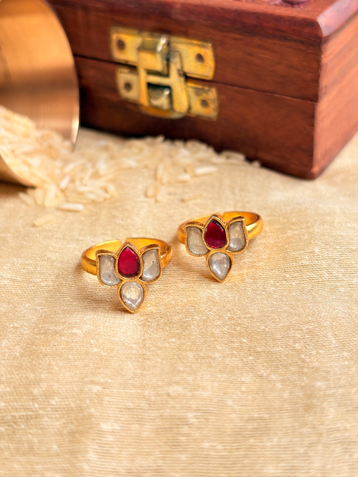 Princess Kundan Toe Rings