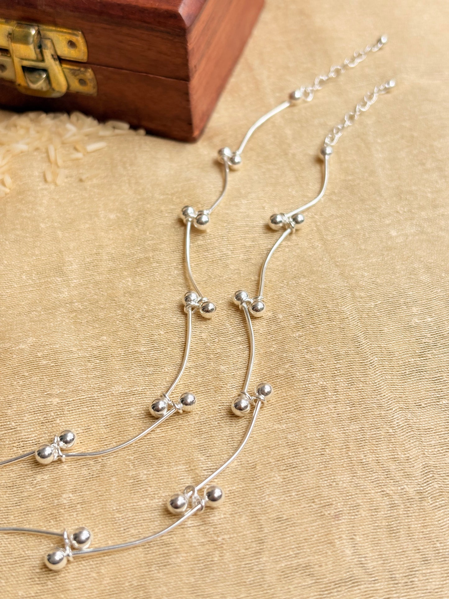 SILVER Ghungroo anklets