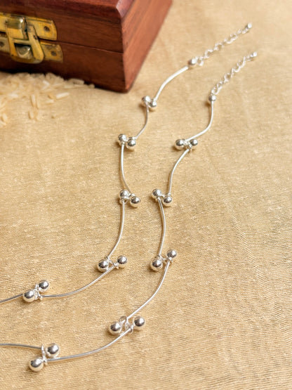 SILVER Ghungroo anklets