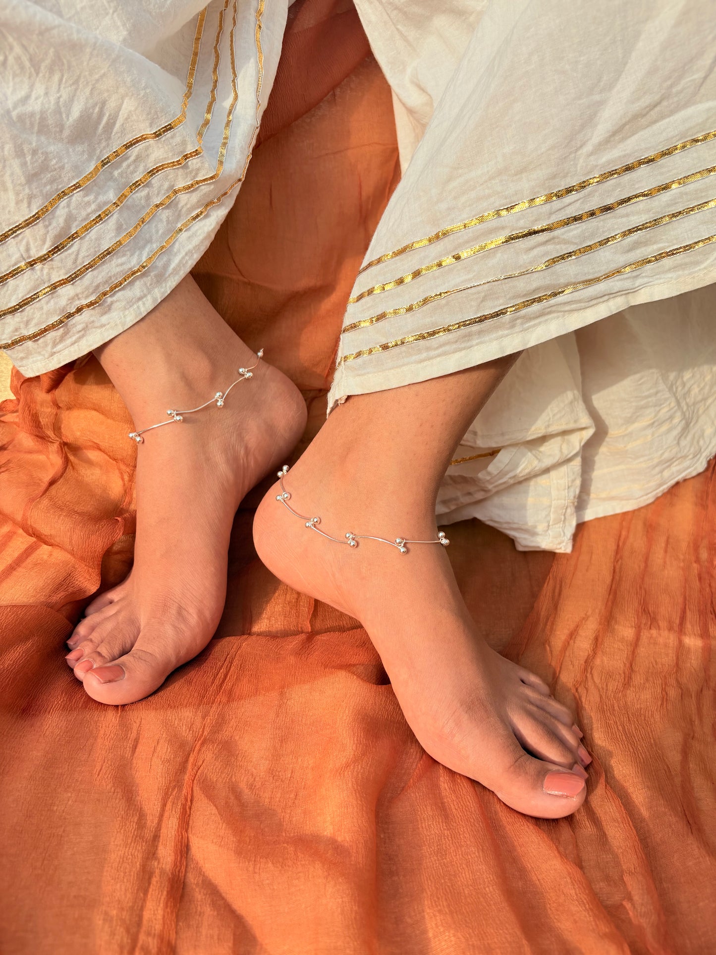 SILVER Ghungroo anklets
