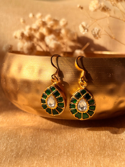 Panna Jharokha 92.5 Silver Drop Earrings