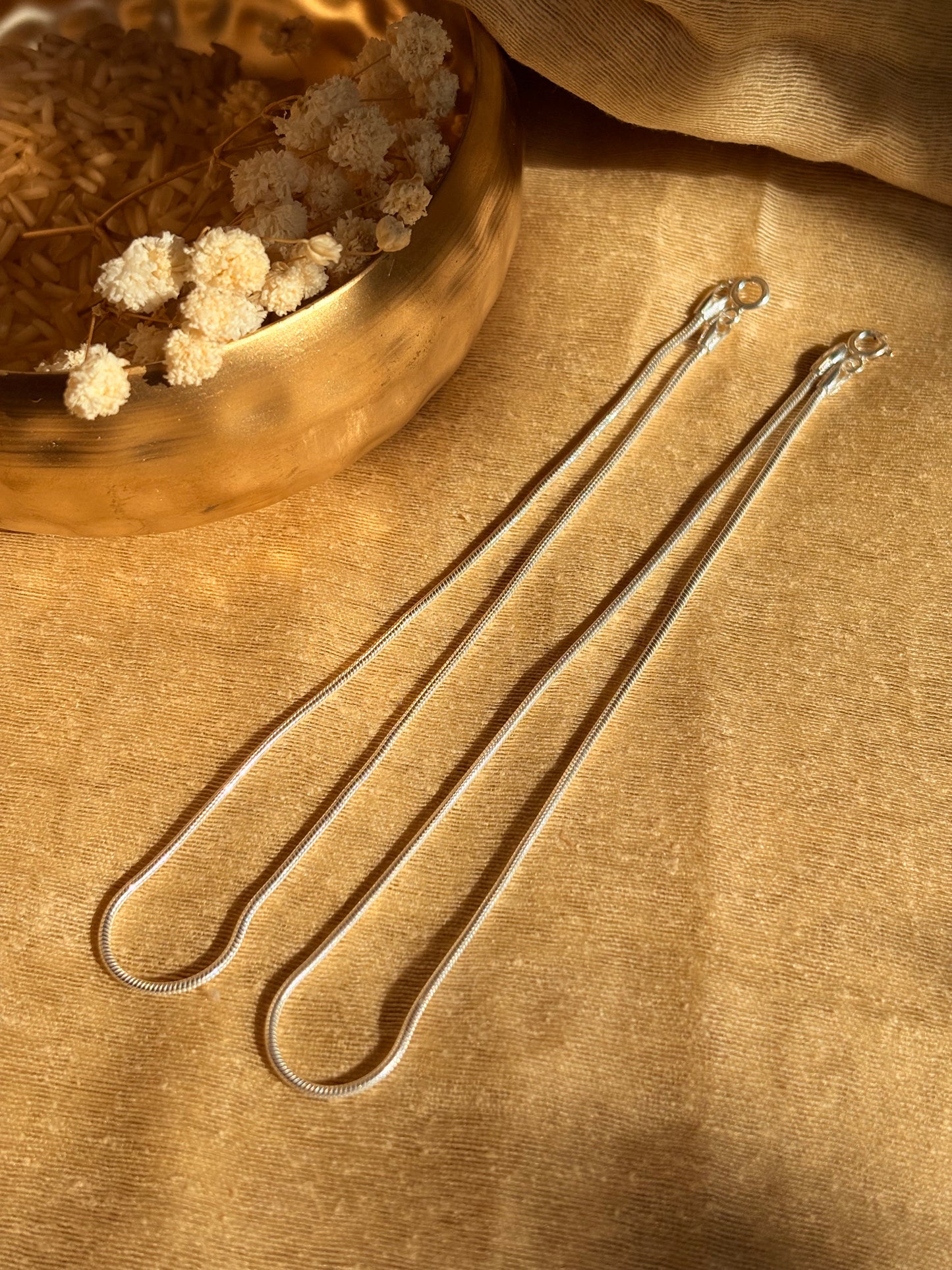 the classy statement silver anklet