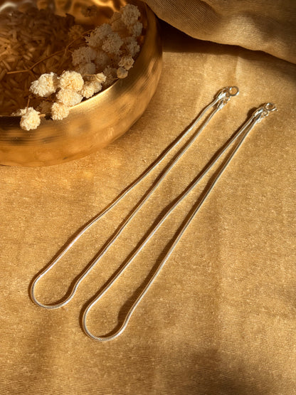 the classy statement silver anklet