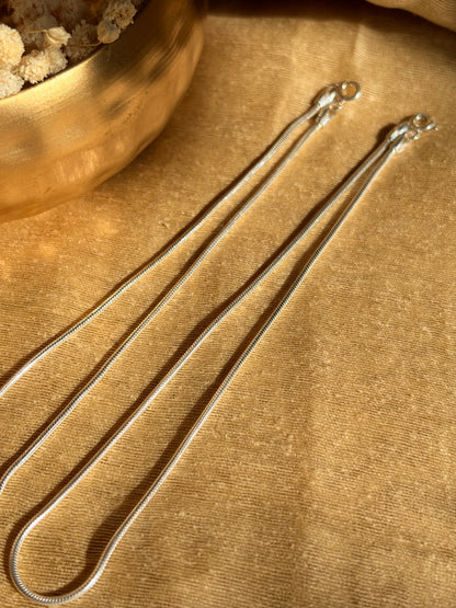 the classy statement silver anklet