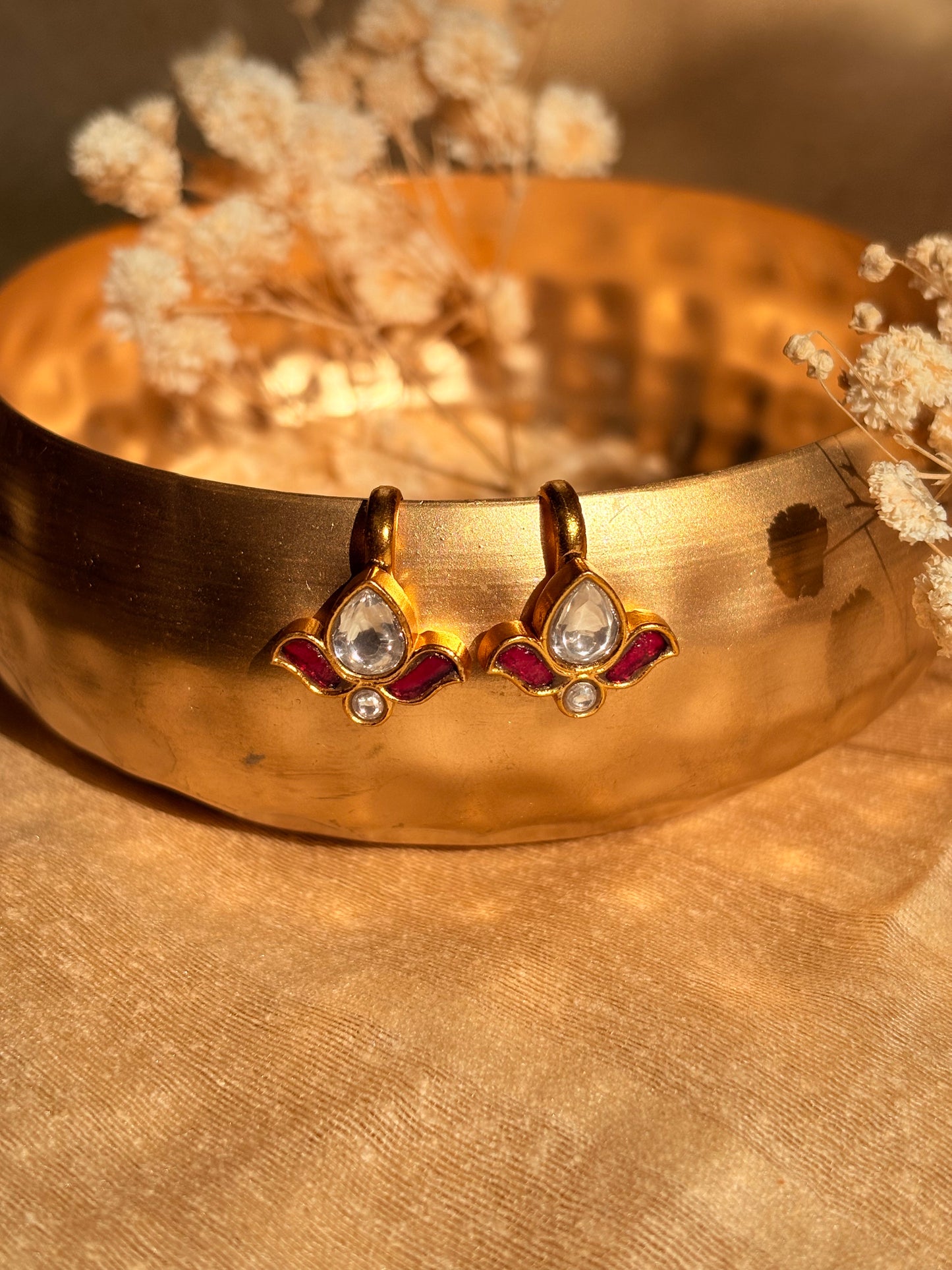 Pink Pop Silver Ear Cuff