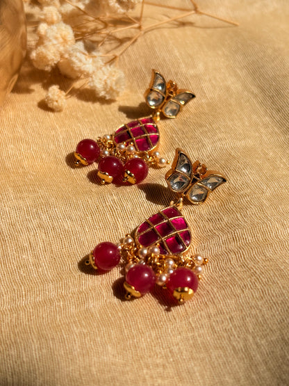 Morni Gulabi Lotus Earrings