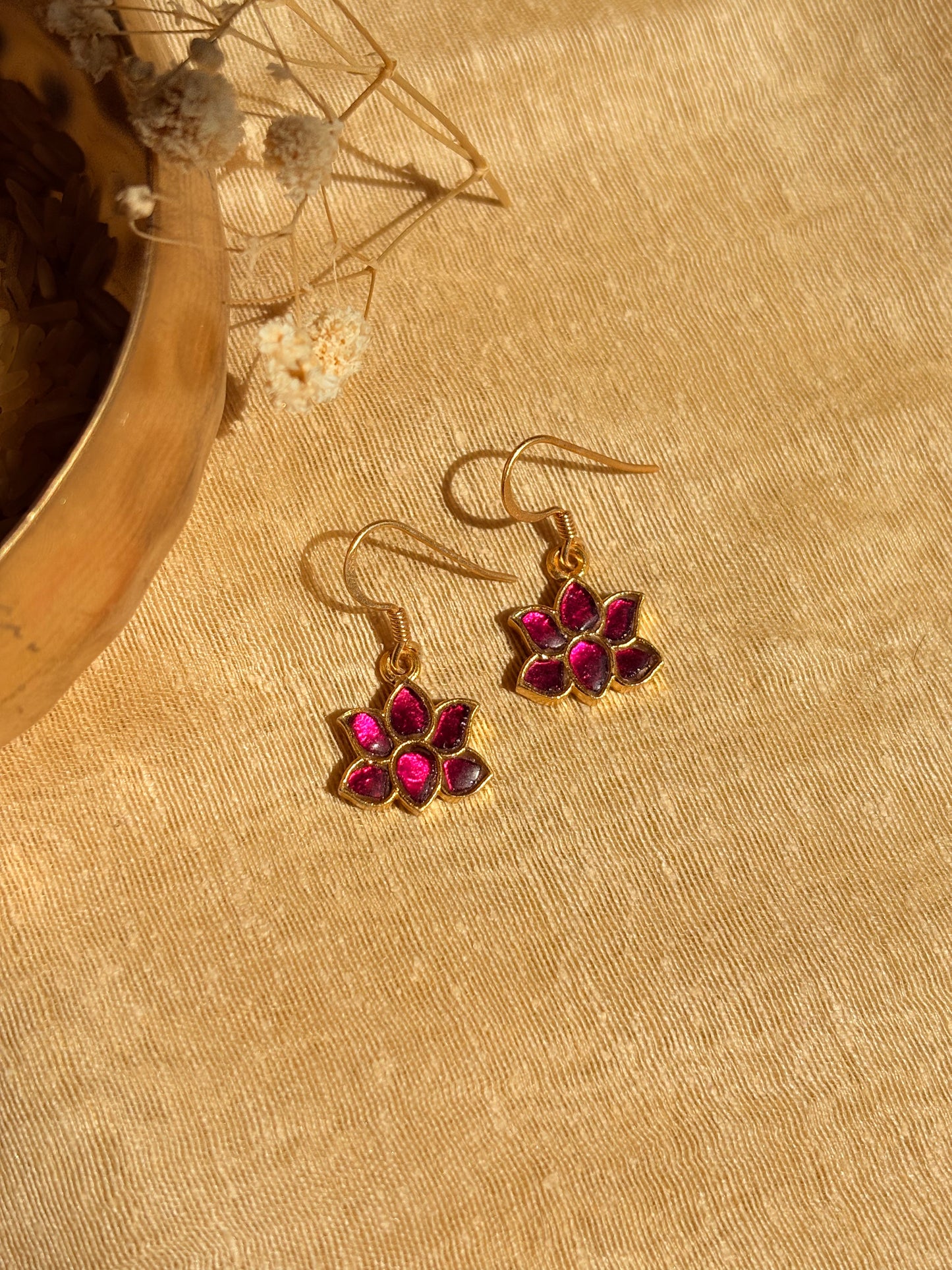 Royal Lotus 92.5 Silver Earrings
