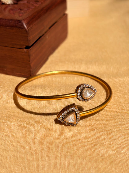 he Dual Gemstone Open Bangle