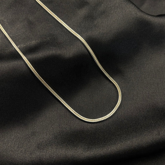 A sleek and versatile silver chain