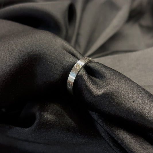Modern Promise silver ring