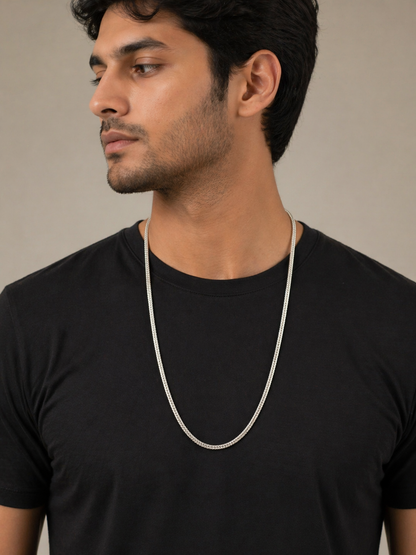 A sleek and versatile silver chain