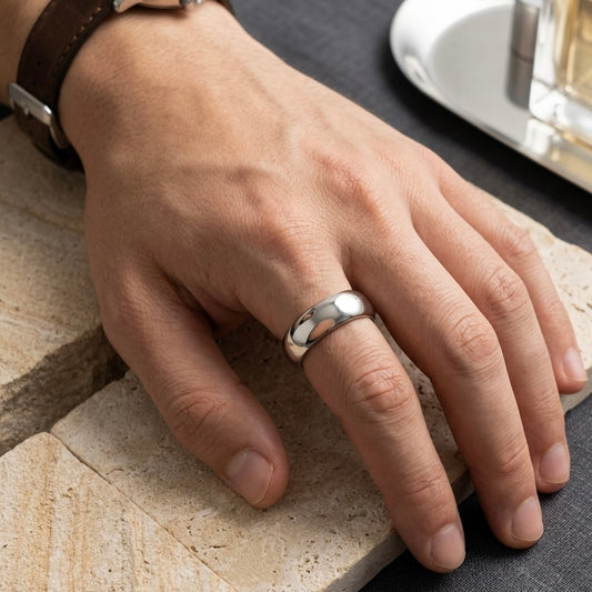 The Signature Band Silver ring