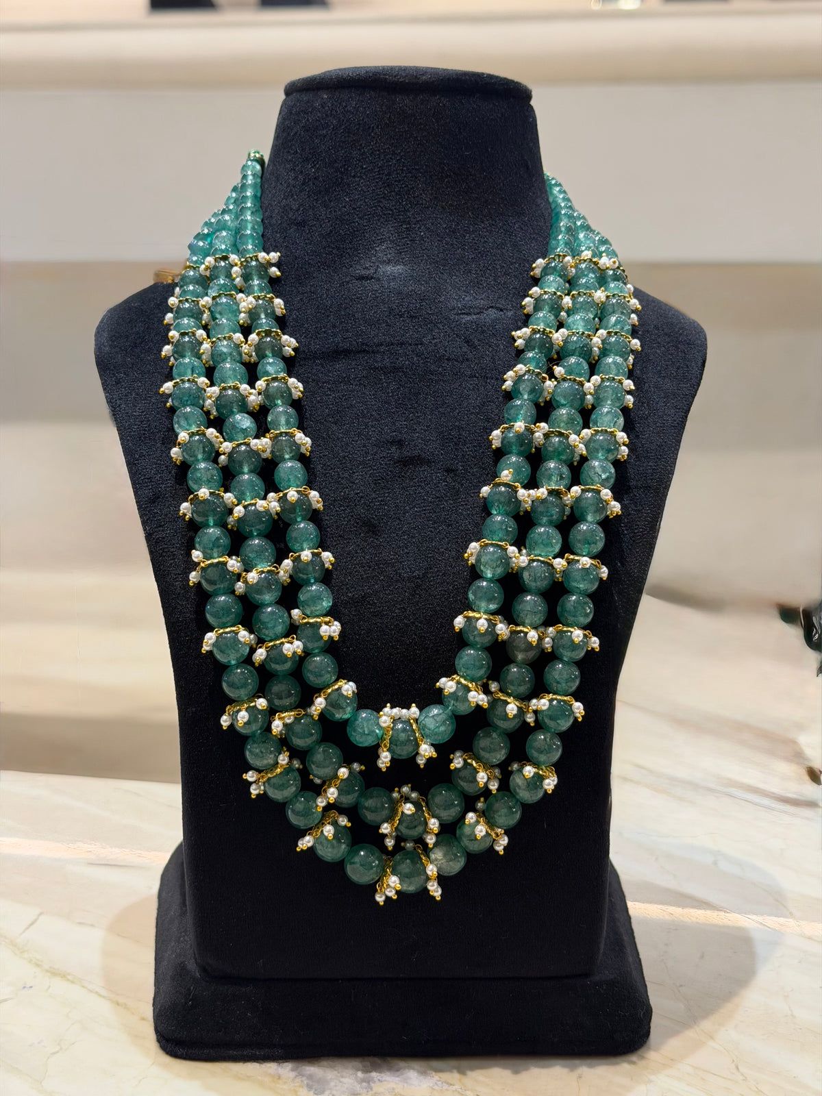 Emerald Royale Three-Strand Necklace