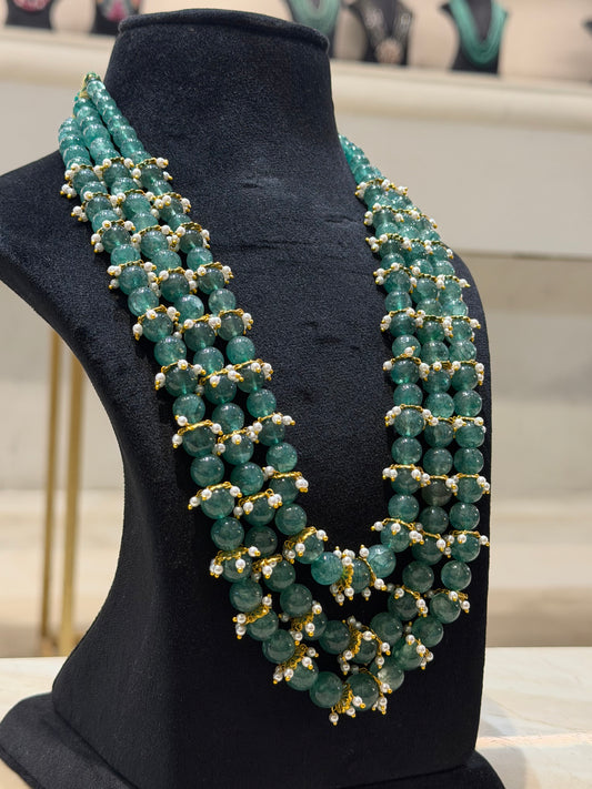 Emerald Royale Three-Strand Necklace