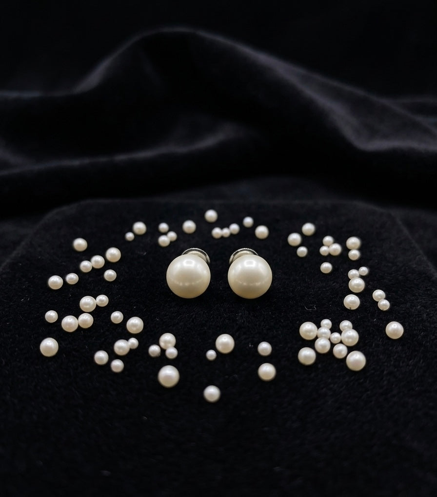 Pearl Essence Studs – Classic Pearl Everyday Earrings