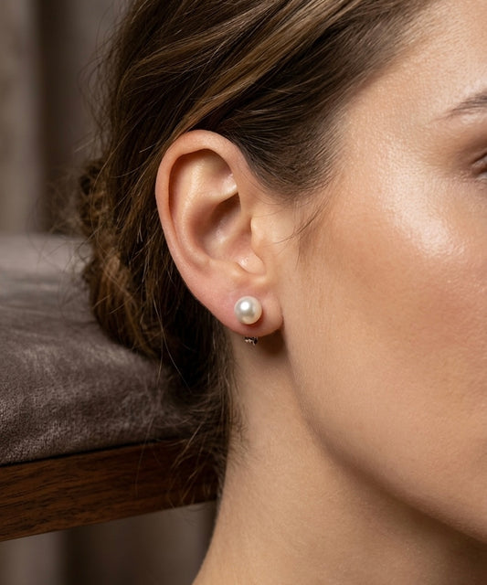 Pearl Essence Studs – Classic Pearl Everyday Earrings