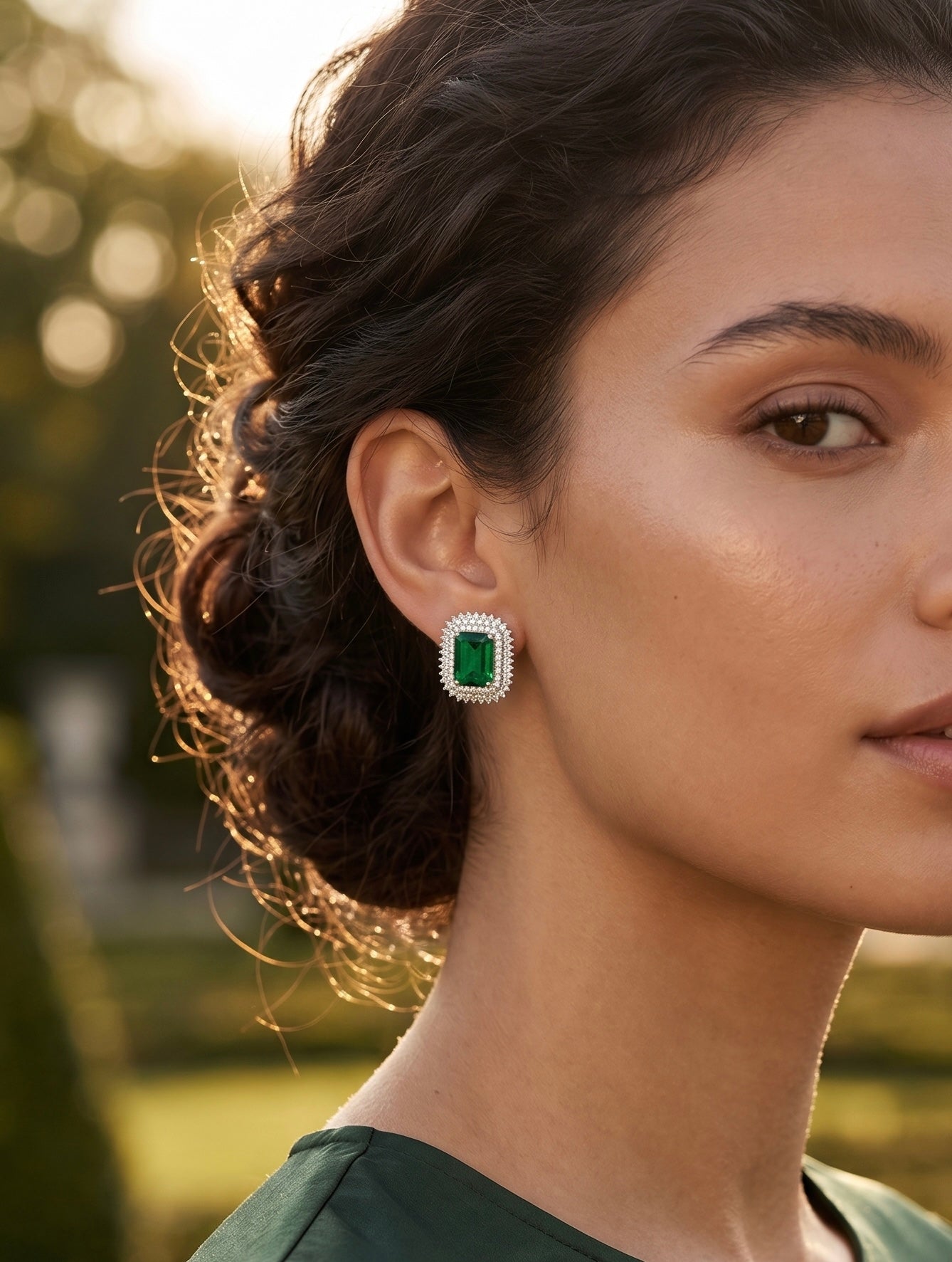 Emerald Majesty Studs