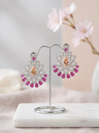 The Rosé Petal Radiance Earrings
