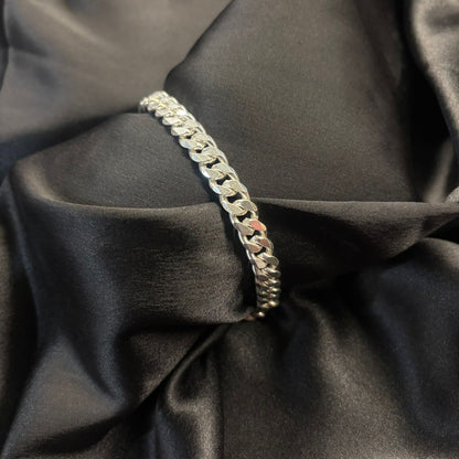 Silver Cuban Link Bracelet