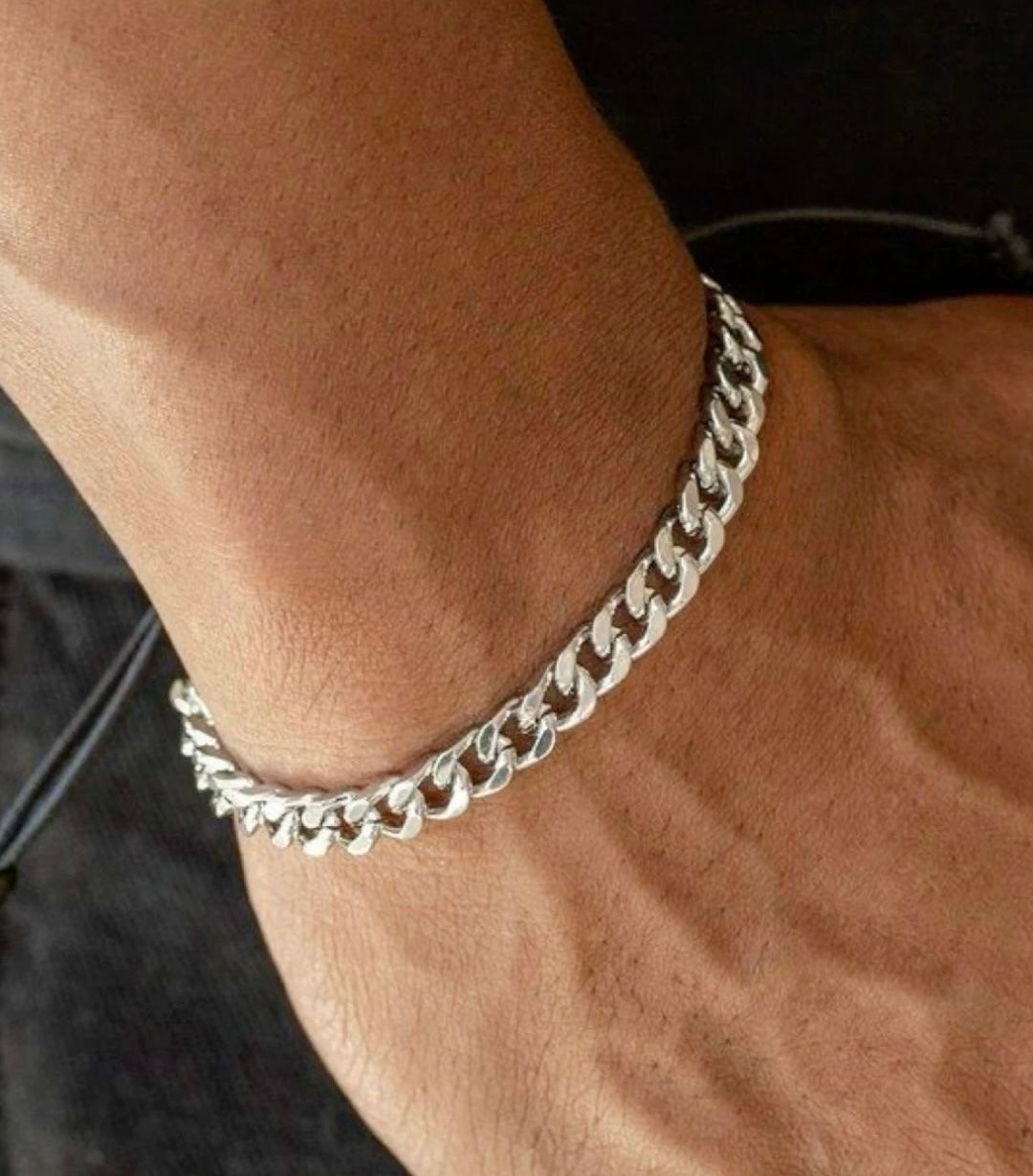 Silver Cuban Link Bracelet