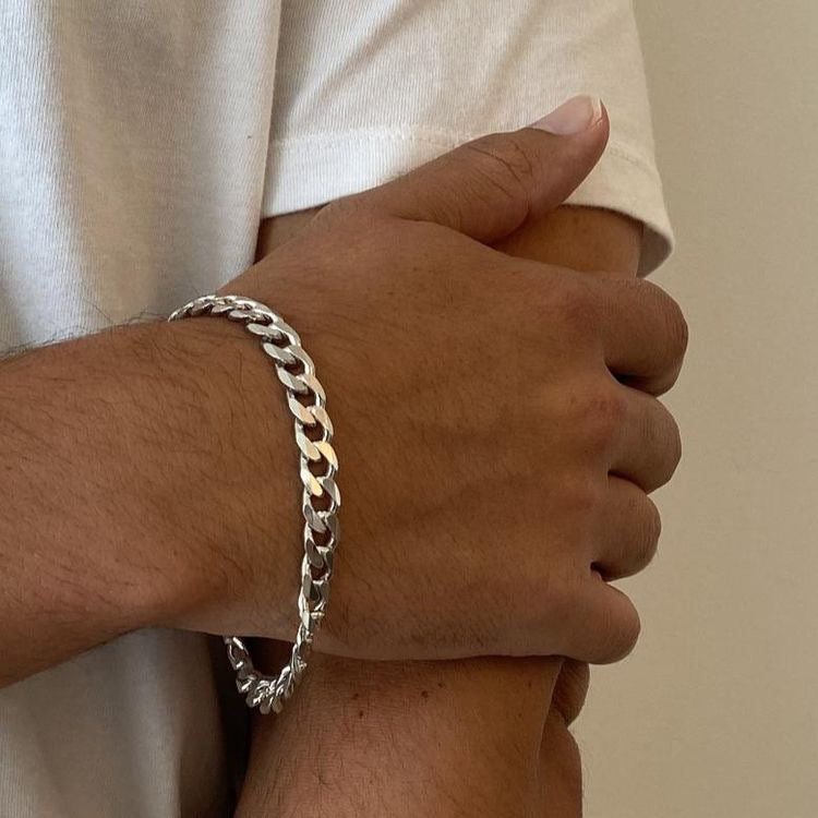 Silver Cuban Link Bracelet