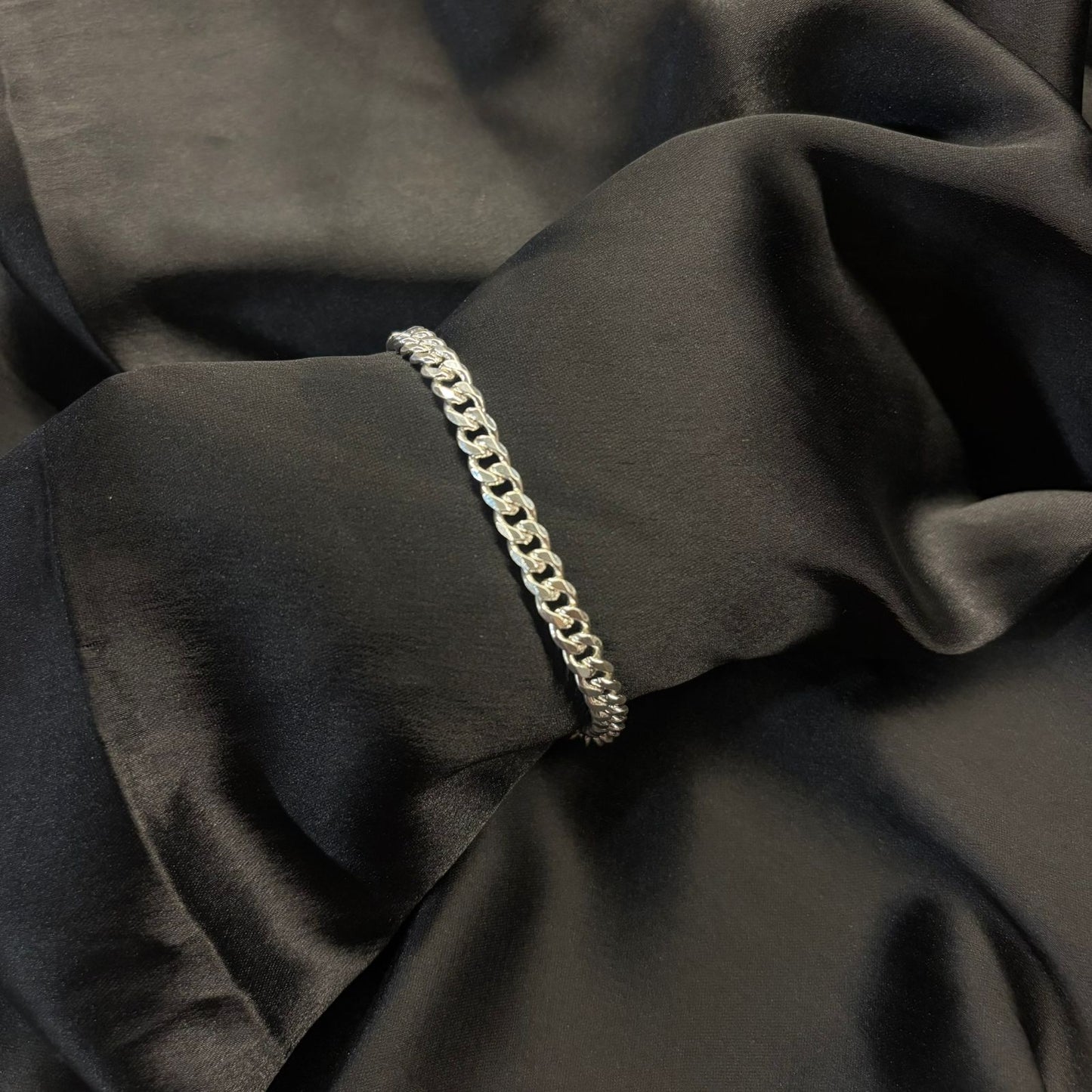 Silver Cuban Link Bracelet